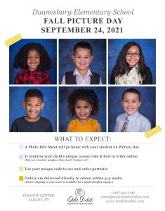 Duanesburg ES 2021 Picture Day Flyer