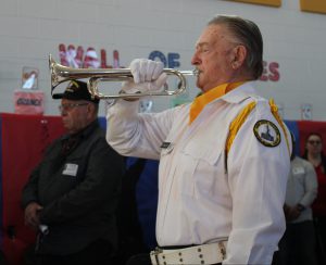 a man plays the trumpet
