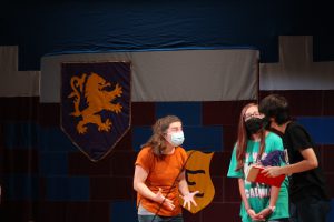 Duanesburg students rehearse for Saturday's performance of The Emperor's New Clothes