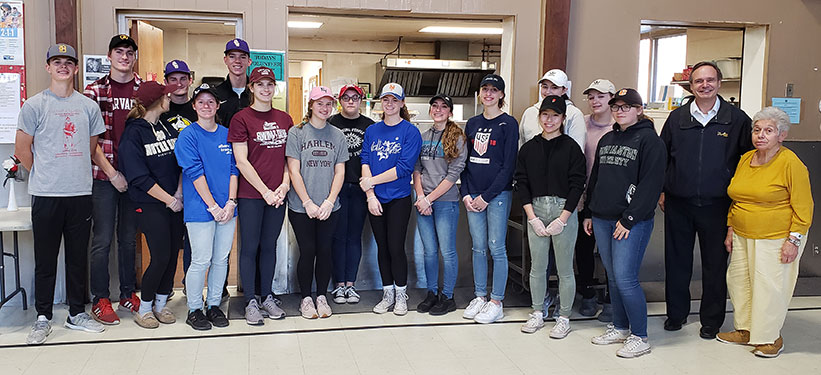 students standing as a group at the Salvation Army