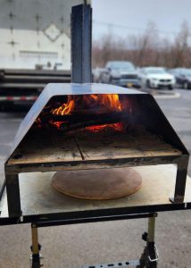 a wood-fired pizza oven