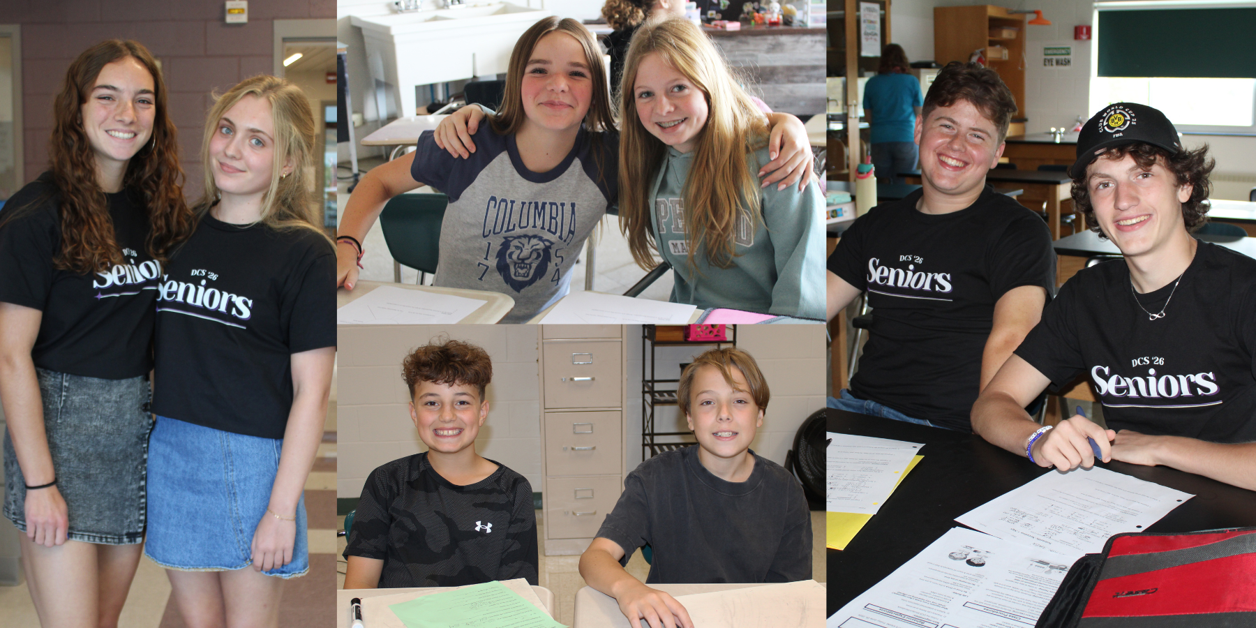 a montage of high school students on their first day of school